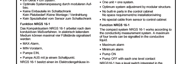 Water level control