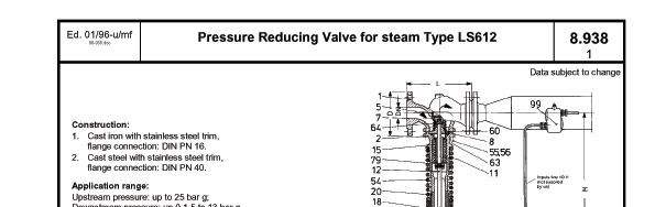 Pressure reducing valve