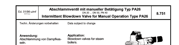 Pedal blowdown valve